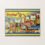 Vintage Oakland California 11x14 Jigsaw Puzzle<br><div class="desc">Stunning vintage postcard greeting from Oakland,  California repurposed!</div>
