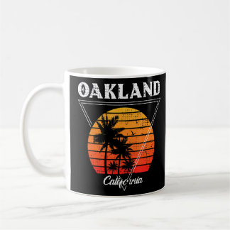 Vintage Oakland California Palm Trees CA Retro Coffee Mug