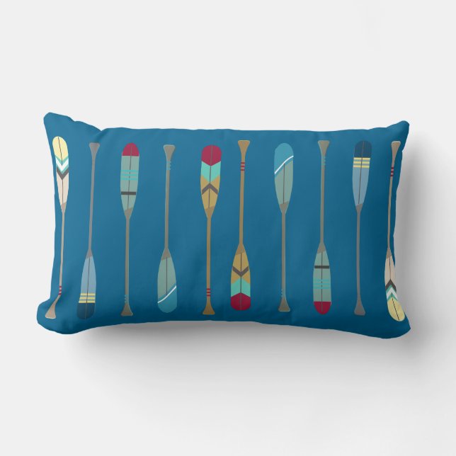 Vintage Oars Lumbar Pillow (Front)