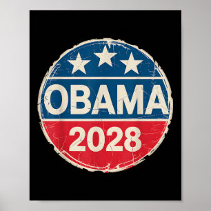 Vintage Obama 2028 Funny Political Patriotic Elect Poster