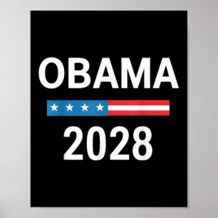 Vintage Obama 2028 Funny Political Patriotic Elect Poster