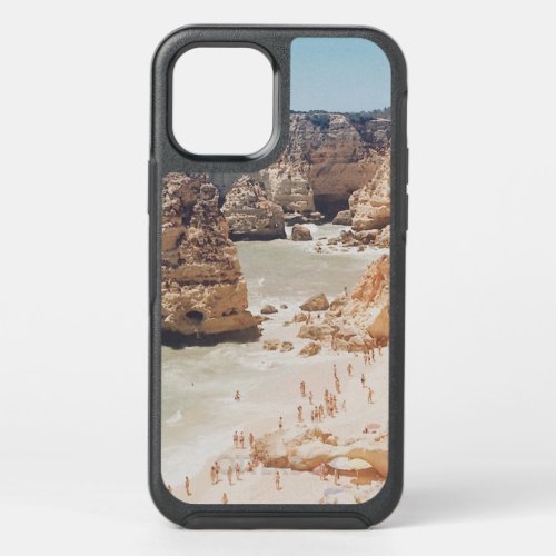 Vintage Ocean Beach Portugal Cliffs Coves Photo OtterBox Symmetry iPhone 12 Case