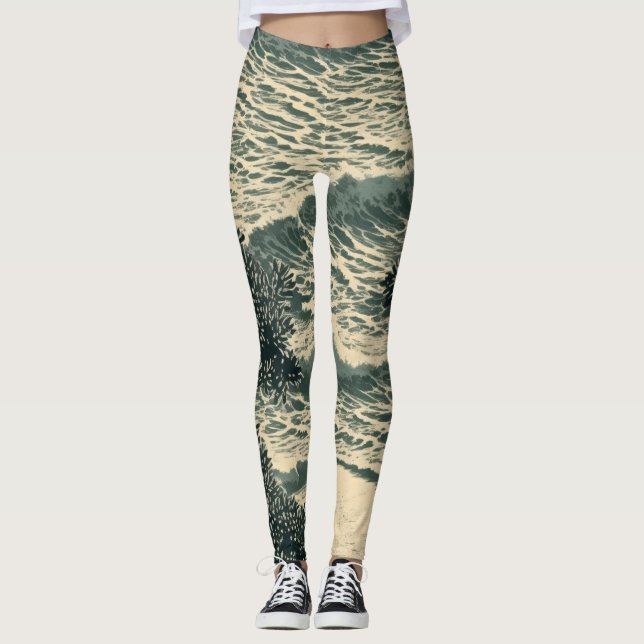 Vintage Ocean Botanica Leggings (Front)