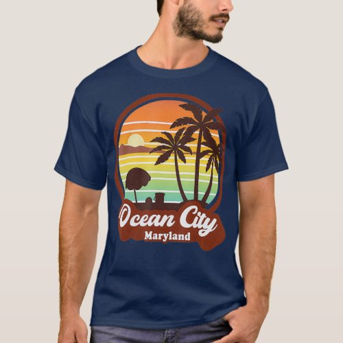 Vintage Ocean City Maryland Beach Souvenir T_Shirt