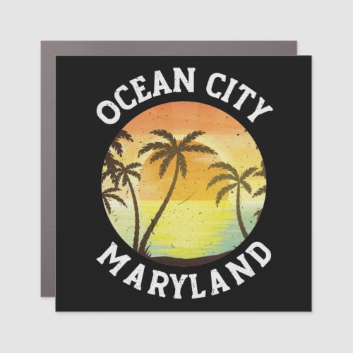 Vintage Ocean City Maryland Retro 70s Car Magnet
