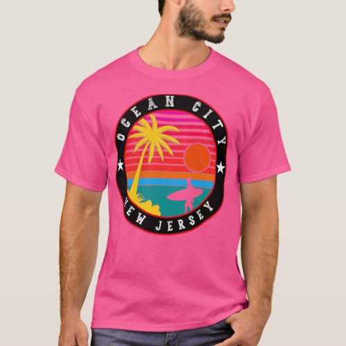 Vintage Ocean City New Jersey Surf Surfing  T_Shirt