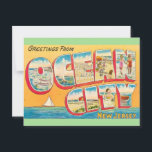 Vintage Ocean City NJ Greetings  Postcard<br><div class="desc">Wonderful vintage postcard greeting from Ocean City,  New Jersey repurposed!</div>