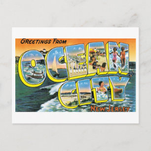 Vintage Ocean City, NJ Postcard