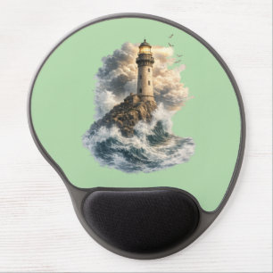 Vintage Ocean Lighthouse Ergonomic Gel Mousepad