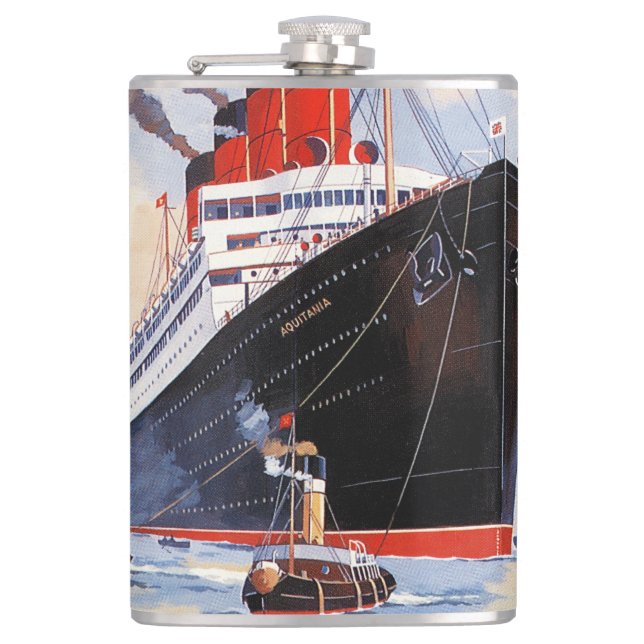 VINTAGE OCEAN LINER FLASK (Front)