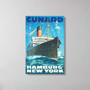 VINTAGE OCEAN LINER TRAVEL CANVAS PRINT