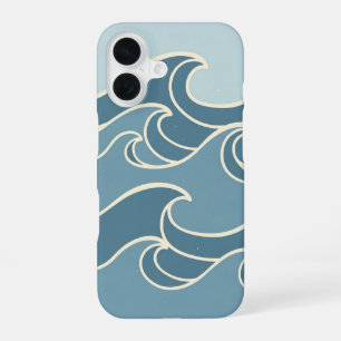 Vintage Ocean Lines iPhone 16 Case