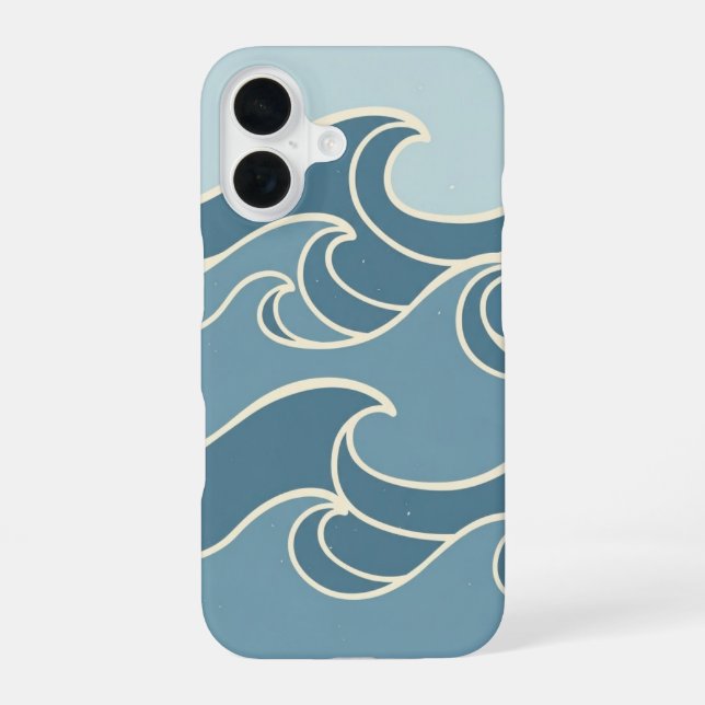 Vintage Ocean Lines iPhone Case (Back)