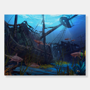 Vintage Ocean Shipwreck Foam Board
