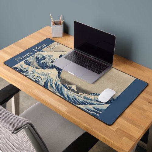 Vintage Ocean Wave Monogrammed Desk Mat
