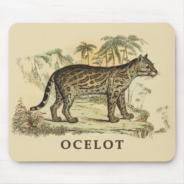 Vintage Ocelot Mouse Pad (Front)