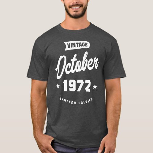 Vintage October 1972 T_Shirt
