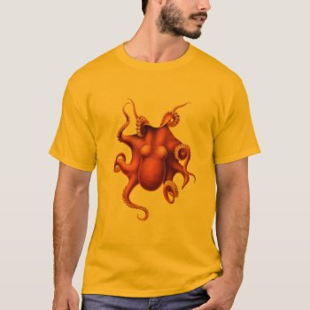 Vintage Octopi Sea Squid Steampunk Octopus T-shirt by cranberrysky at Zazzle