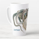 Vintage Octopus Argonaut, Marine Life Animals Latte Mug