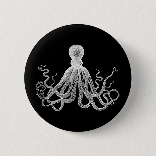 Vintage Octopus Button (Front)