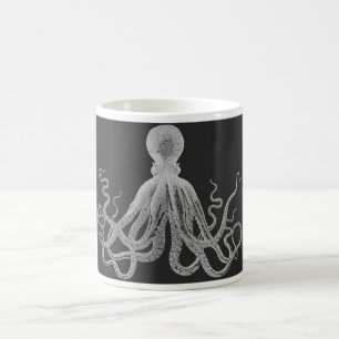 Vintage Octopus BW Mug