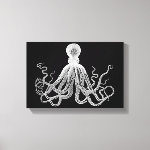 Vintage Octopus Canvas Print