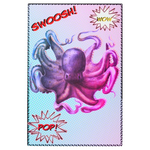 Vintage Octopus Colorful Pop Metal Wall Art