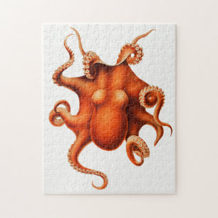Vintage octopus illustration jigsaw puzzle