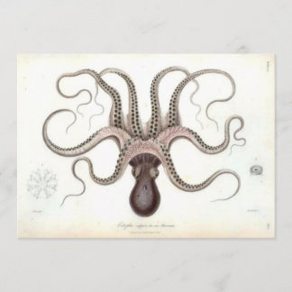 Vintage Octopus Invite