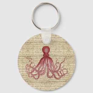 Vintage octopus keychain
