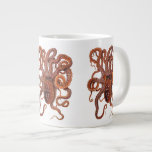 Vintage Octopus Macropus, Marine Aquatic Animals Large Coffee Mug