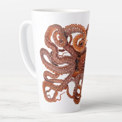 Vintage Octopus Macropus Marine Aquatic Animals Latte Mug