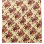 Vintage Octopus Macropus, Marine Aquatic Animals Shower Curtain