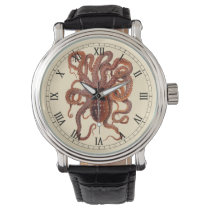 Vintage Octopus Macropus, Marine Aquatic Animals Watch