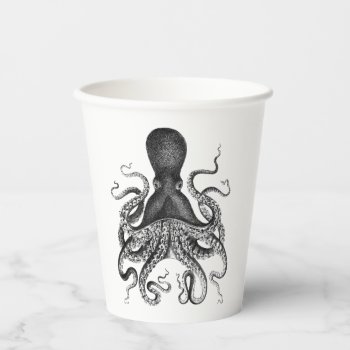 Vintage Octopus Mug Paper Cups by WaywardMuse at Zazzle