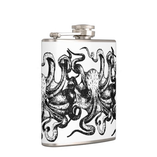 Vintage Octopus  Nautical Themes  Flask