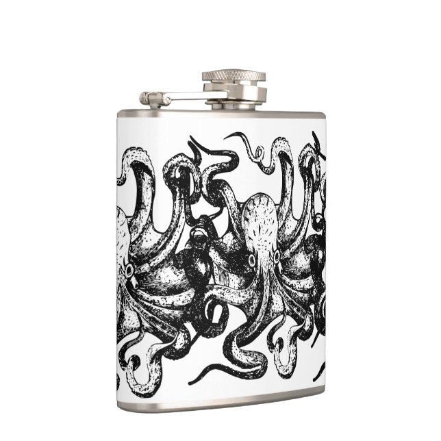 Vintage Octopus  Nautical Themes  Flask (Right)