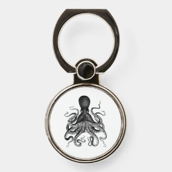 || Vintage Octopus ||  Phone Ring Stand by WaywardMuse at Zazzle