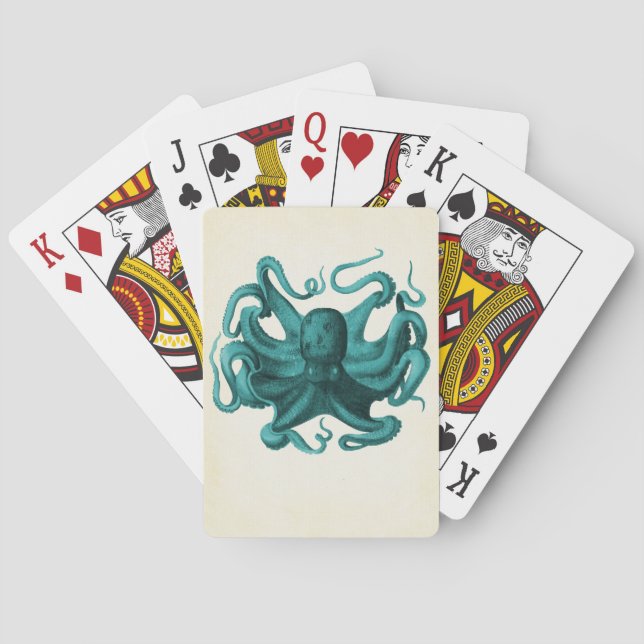 Vintage Octopus Poker Cards (Back)