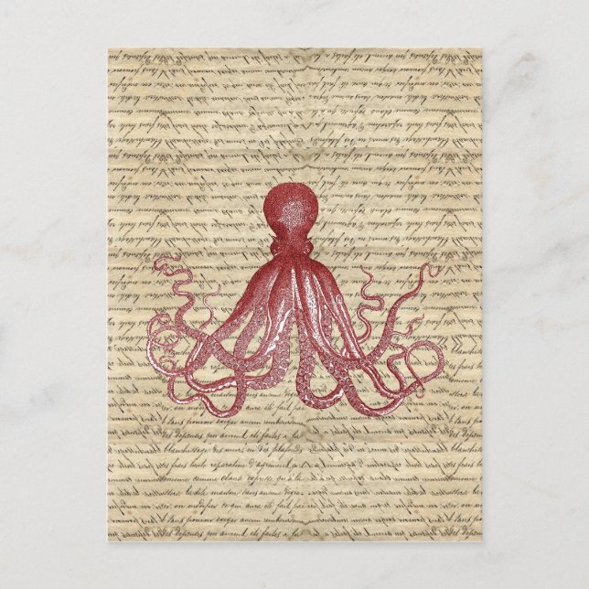 Vintage octopus postcard (Front)