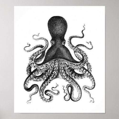 Vintage Octopus Poster