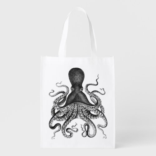 Vintage Octopus Reusable Grocery Bag