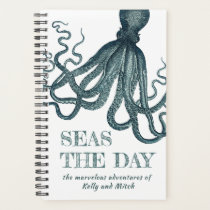 Vintage Octopus Seas the Day Funny Nautical Planner