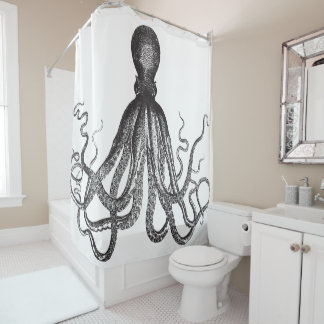 Vintage Octopus Shower Curtain