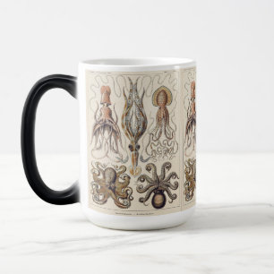 Vintage Octopus Squid Art by Ernst Haeckel Color Morph Mug