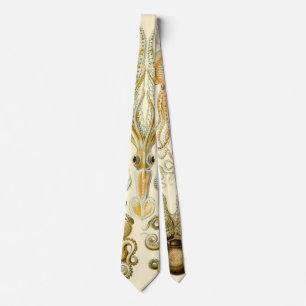 Vintage Octopus Squid Gamochonia by Ernst Haeckel Neck Tie