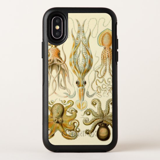 Vintage Octopus Squid Gamochonia by Ernst Haeckel OtterBox Symmetry iPhone X Case