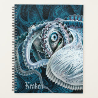 Vintage Octopus Squid Nautilus Argonaut Name Planner