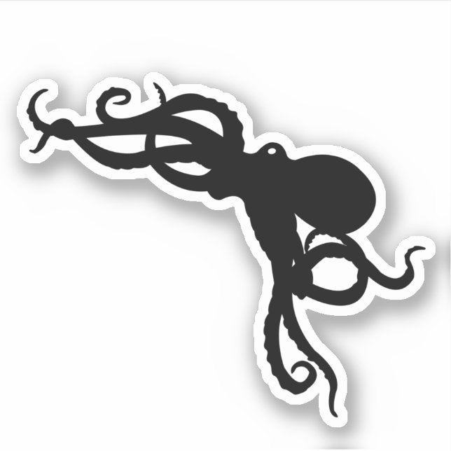 Vintage Octopus Sticker (Front)