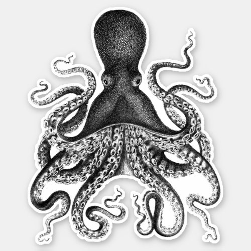 Vintage Octopus Sticker